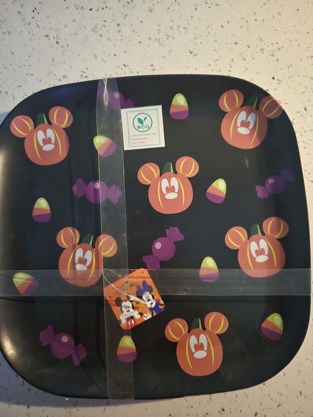 Disney Black Halloween Pumpkin Mickey Mouse Set Of 4 NWT